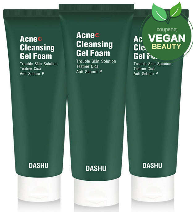 Dashu Acne Tea Tree Trouble Acne Relief Mild Acidic Foam Cleansing Gel