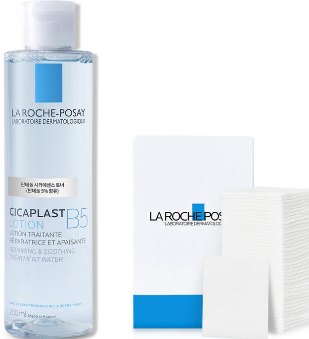 La Roche Posay Cicaplast Essence Toner B5 200ml + 40 cotton cotton pads set