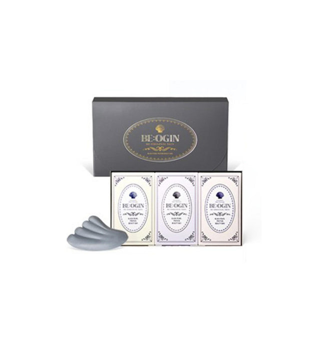 Biojin Black Pearl Protein Beauty Bar Jabón Gua Sha Masaje de limpieza profunda 3 piezas