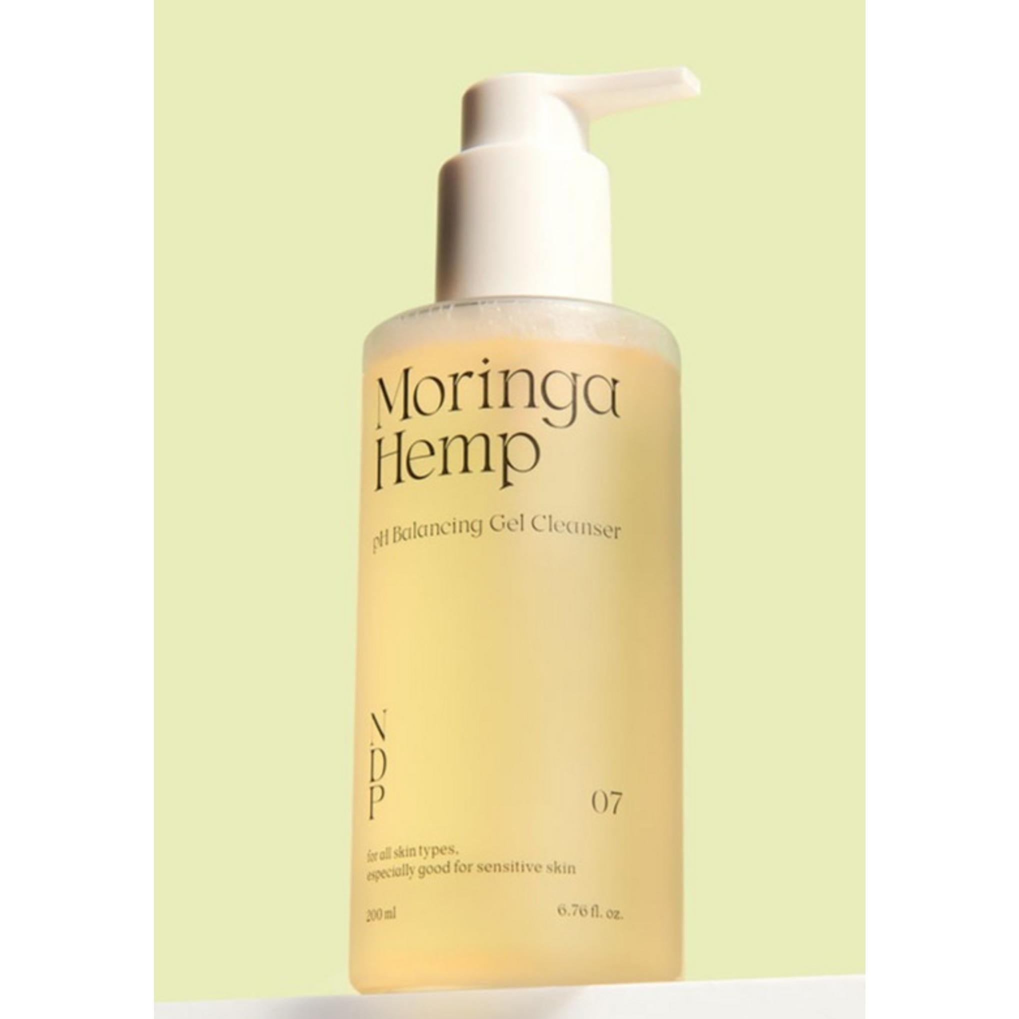 Natural Derma Project Moringa Hemp Detergente gel acido alla canapa