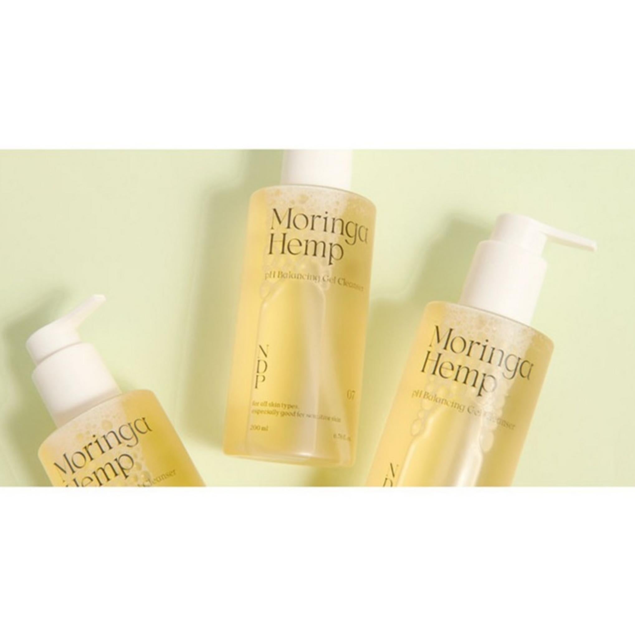 Natural Derma Project Moringa Hemp Detergente gel acido alla canapa