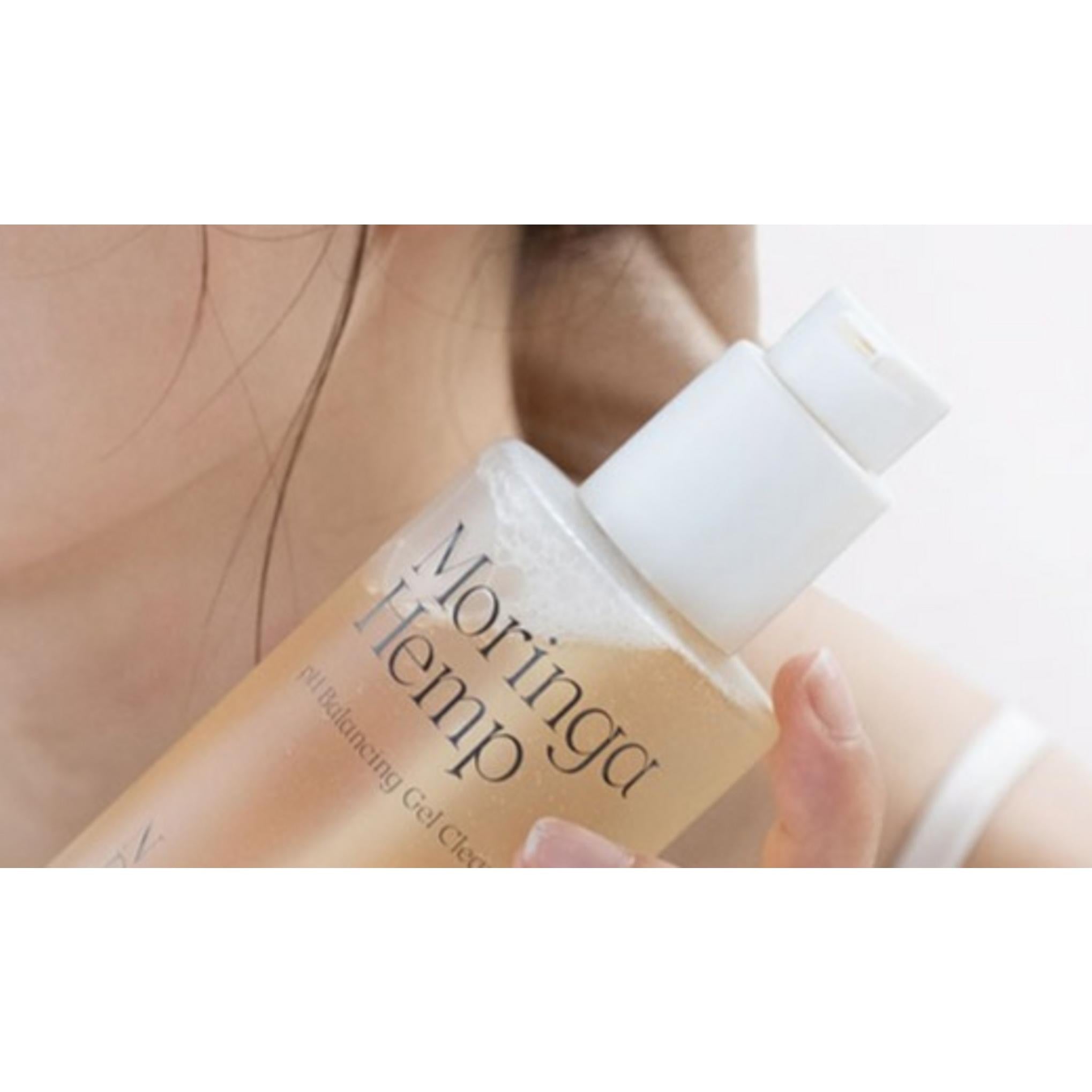 Natural Derma Project Moringa Hemp Detergente gel acido alla canapa