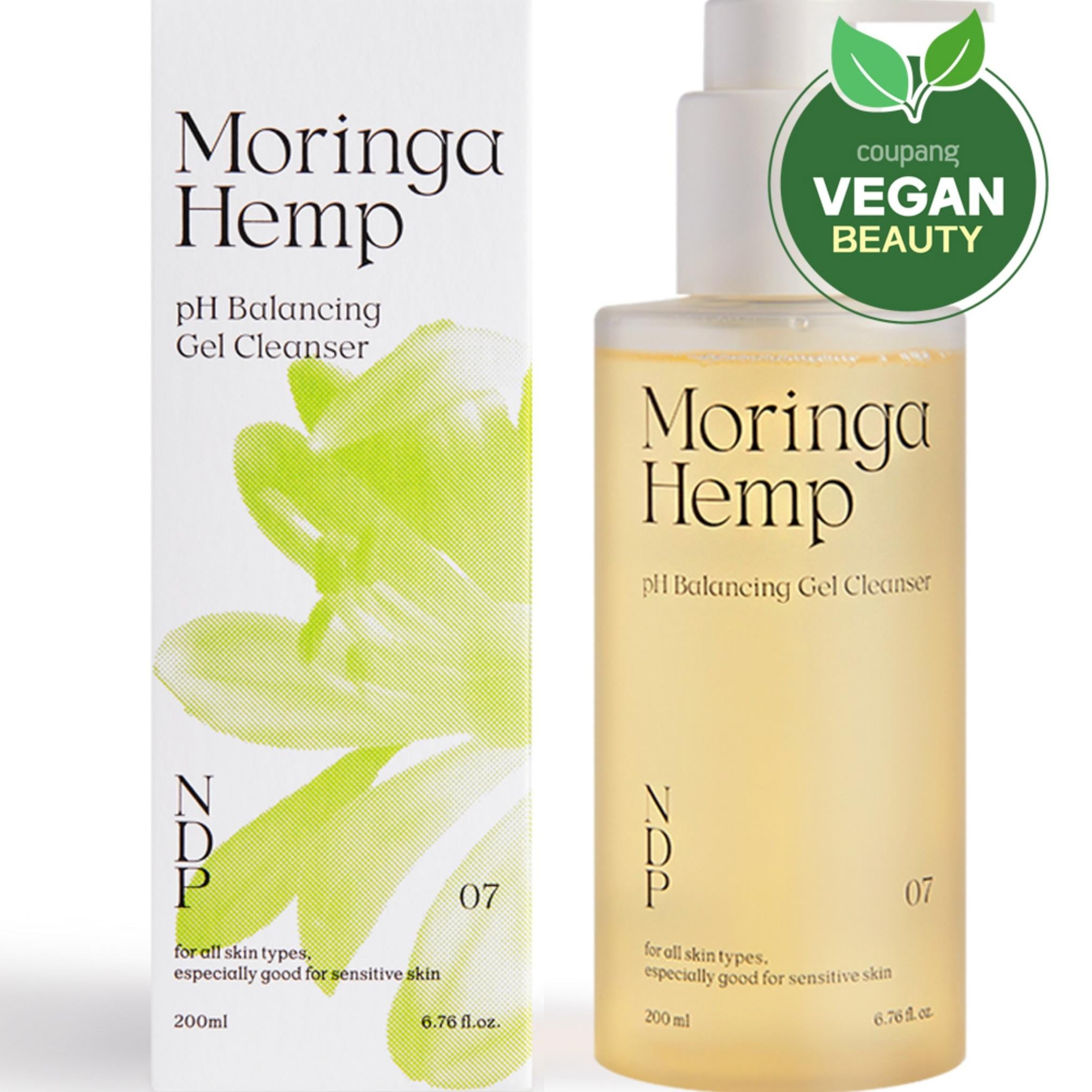 Natural Derma Project Moringa Hemp Detergente gel acido alla canapa
