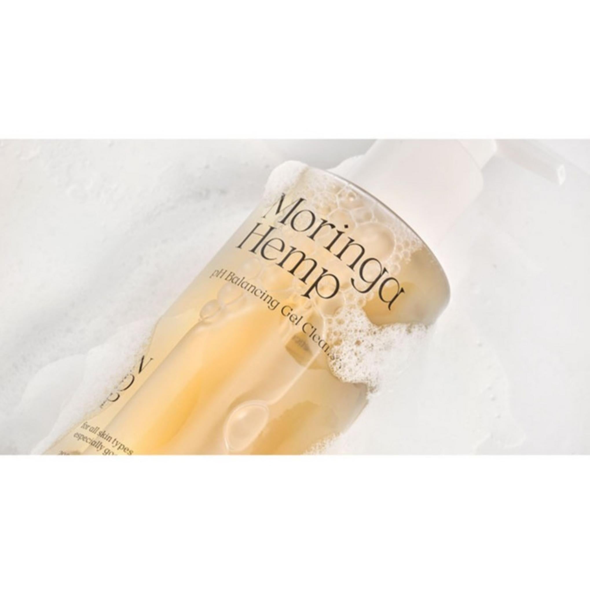 Natural Derma Project Moringa Hemp Detergente gel acido alla canapa