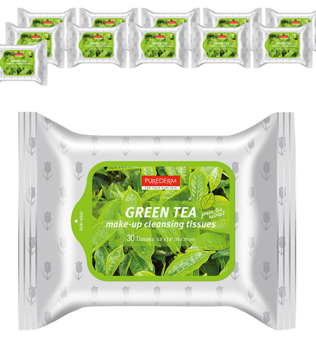 Purederm Green Tea Makeup Cleansing Tissue