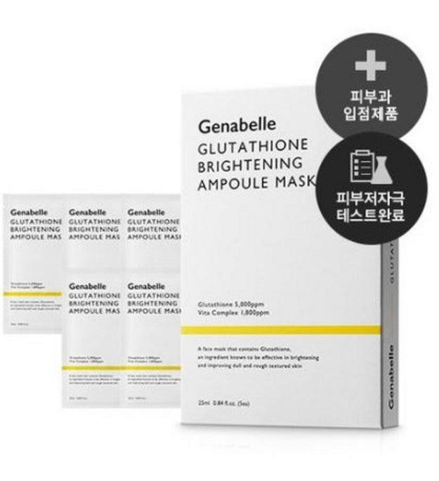 Masque Ampoule Éclaircissant au Glutathion Genabel 25 ml