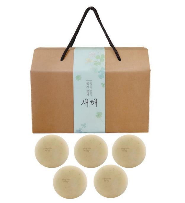 YB Mom Savon fait main Coffret cadeau de vacances Eoseongcho Adlay Soufre Aloe Grenade Savon au citron