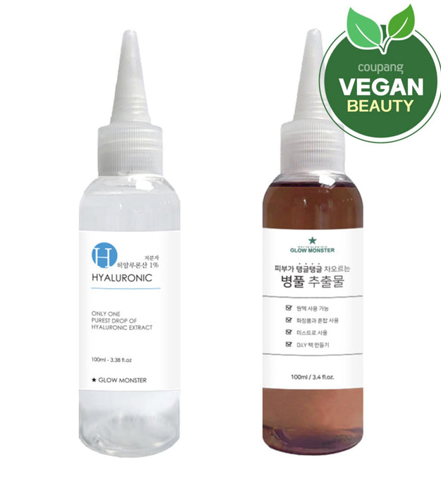 Glow Monster centella extract undiluted solution 100ml + low molecular weight hyaluronic acid undiluted solution 100ml
