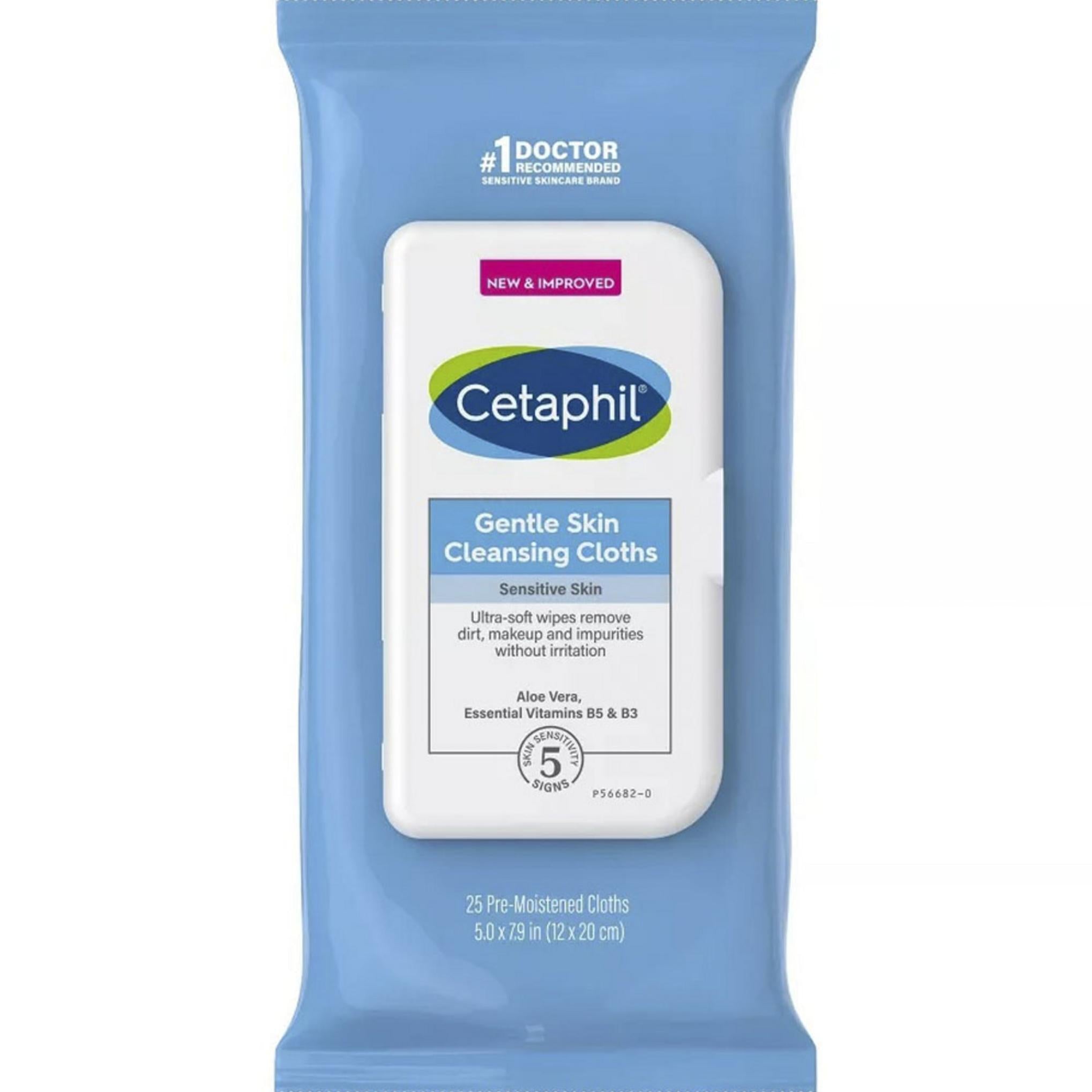 Pano de limpeza suave para pele Cetaphil Pele sensível 12 x 20cm