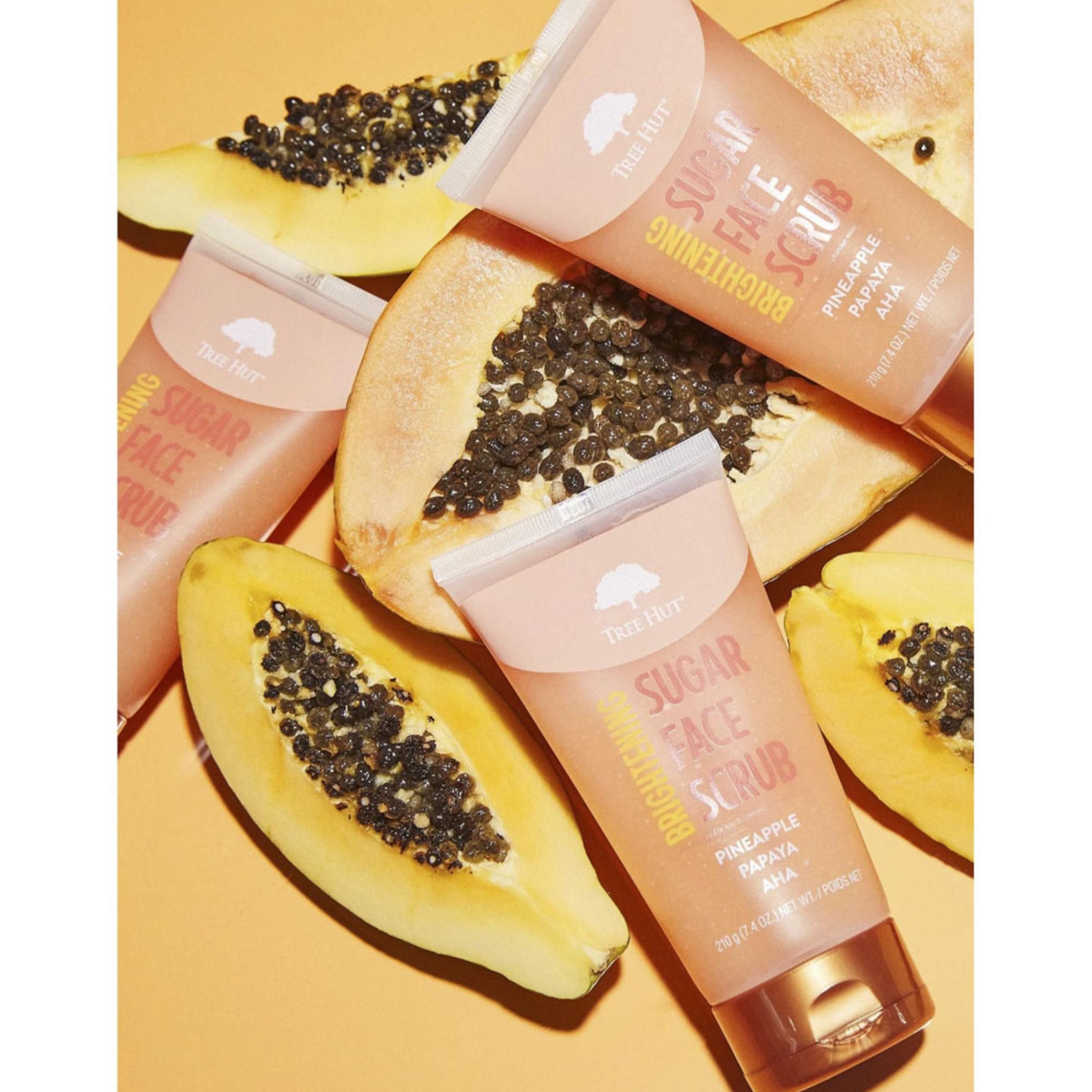 Tree Hut Aydınlatıcı Şeker Yüz Ovucu Ananas ve Papaya AHA