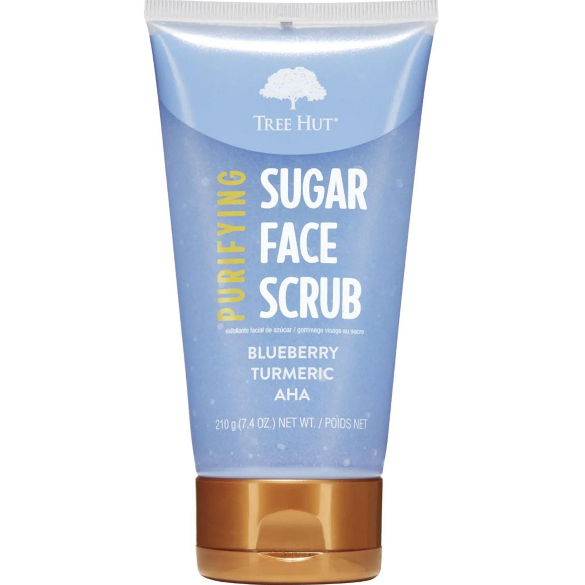 Esfoliante Facial Purificante de Açúcar Tree Hut Mirtilo Cúrcuma Aha