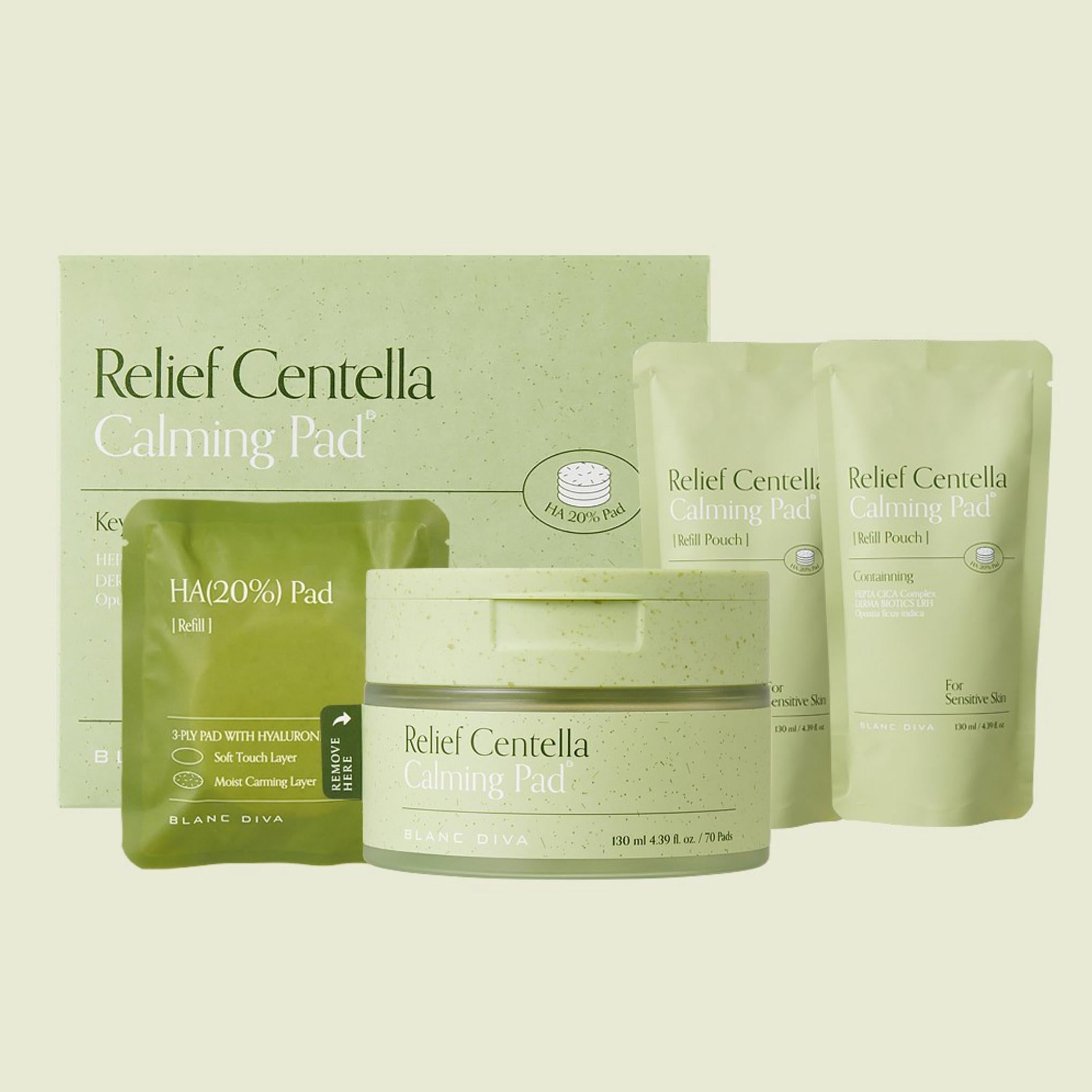Almohadillas calmantes Blancdiva Relief Centella