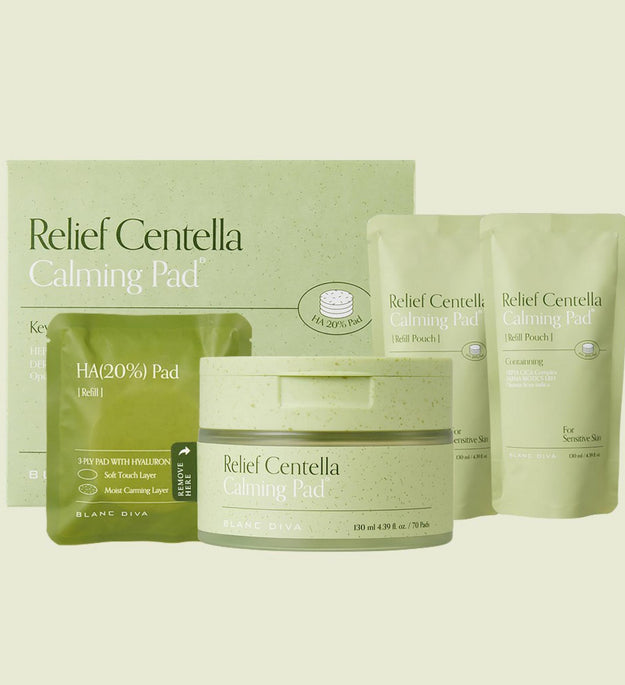 Coussinets apaisants à la Centella Blancdiva Relief