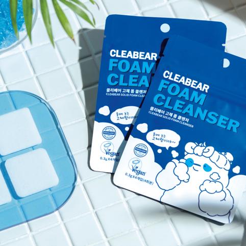 Clearair Solid Foam Cleanser Set for Cabin Travel 4ea * 10set Box Packing