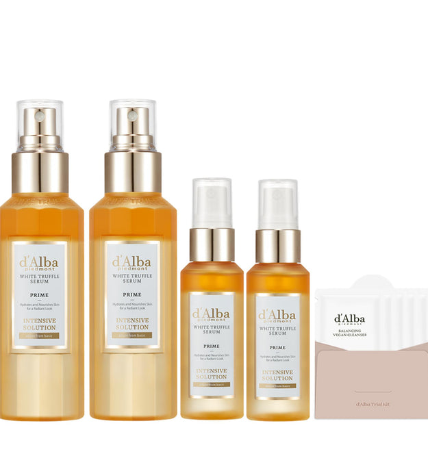 Dalba White Truffle Prime Sérum Intensif 100 ml x 2p + 50 ml x 2p + Nettoyant 3 ml x 5p Coffret
