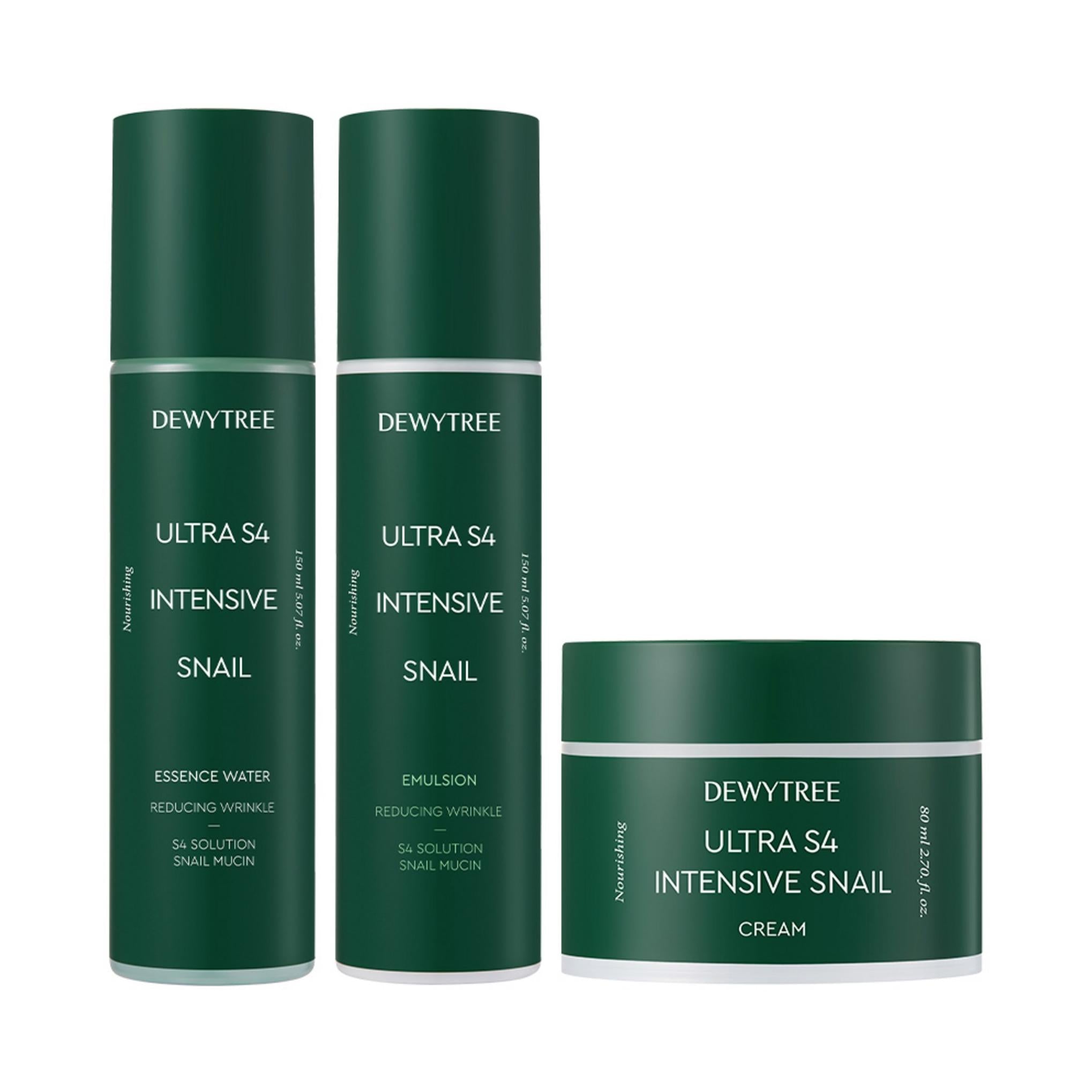 Dewytree Ultra S4 Intensive Snail Cream 80ml + Water 150ml + Emulsion 150ml Set