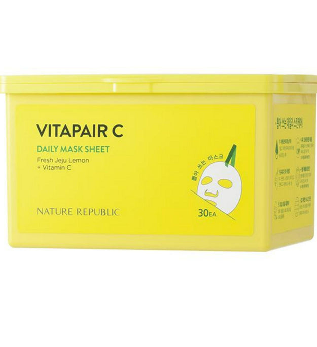Feuille de masque quotidien Nature Republic Vita Pair C (30 feuilles)
