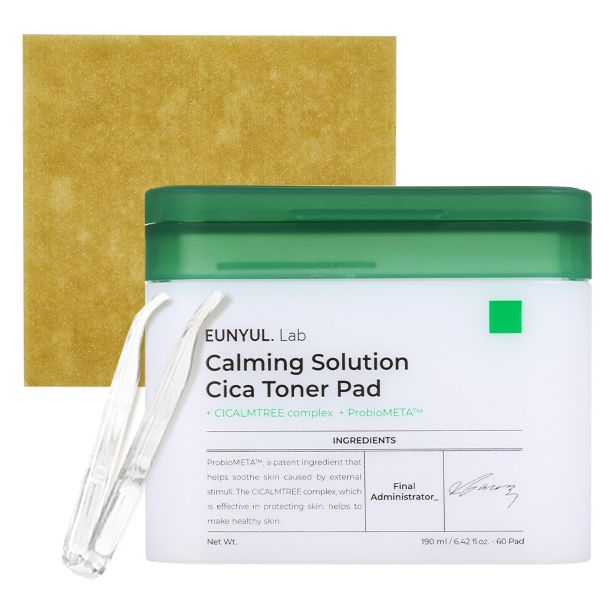 Eunyul Lab Solução Calmante Cica Toner Pad