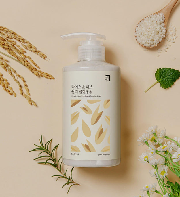 Salim White Paper Rice & Herb Rice Bran Cleansing Foam