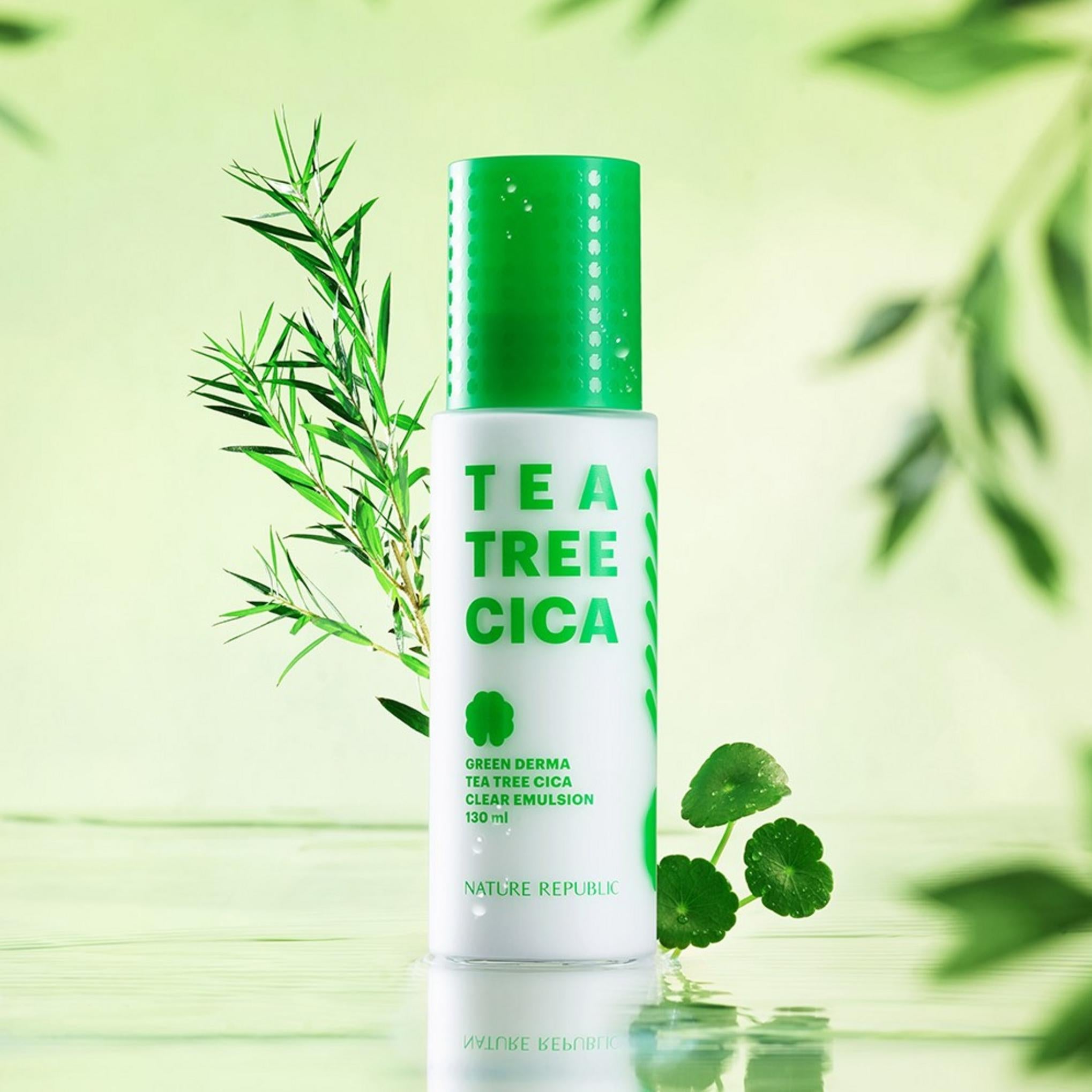 Nature Republic Green Derma Tea Tree Cica Emulsione Chiara