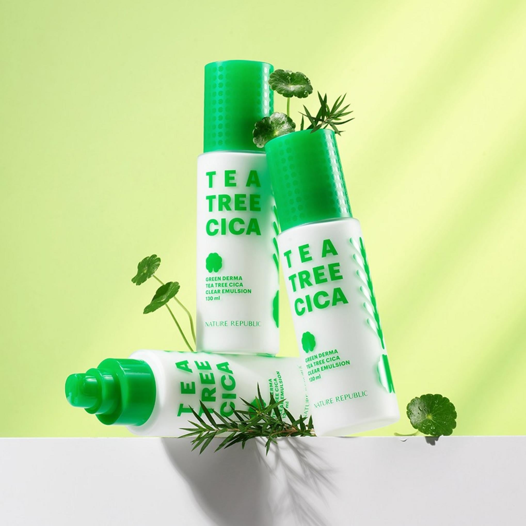 Nature Republic Green Derma Tea Tree Cica Emulsione Chiara