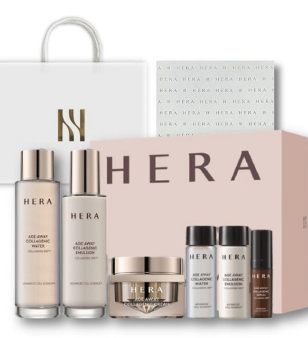 مجموعة Hera Ageaway Collagenic المكونة من 3 قطع من غلاف هدايا متجر متعدد الأقسام + حقيبة تسوق