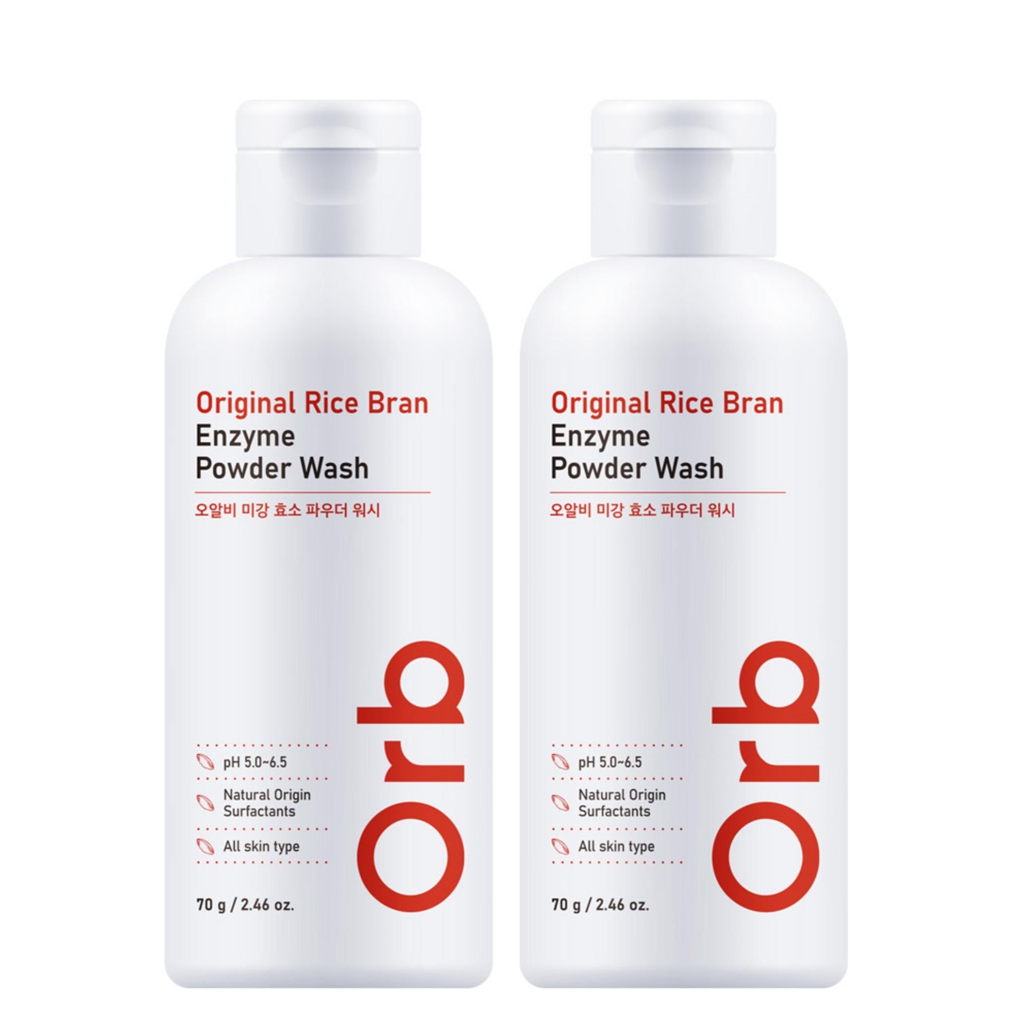 [2pcs] Lavagem facial com enzima de farelo de arroz com água de arroz ORB original