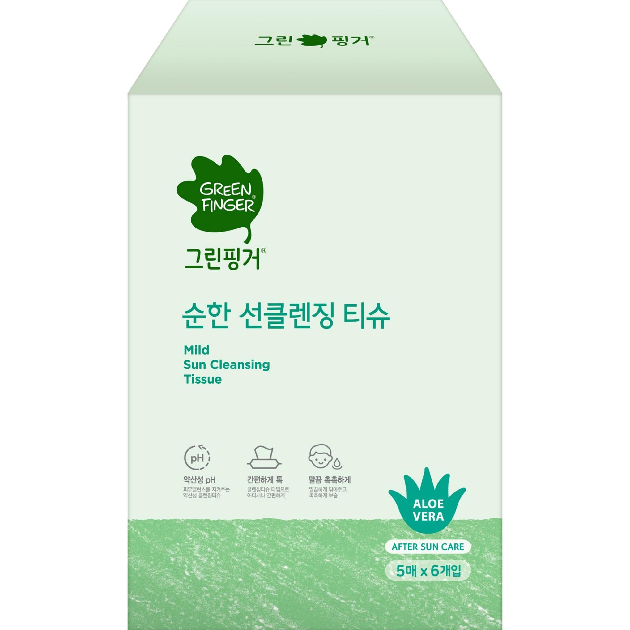Green Finger Mildes Sonnen-Reinigungstuch, 5 Stück