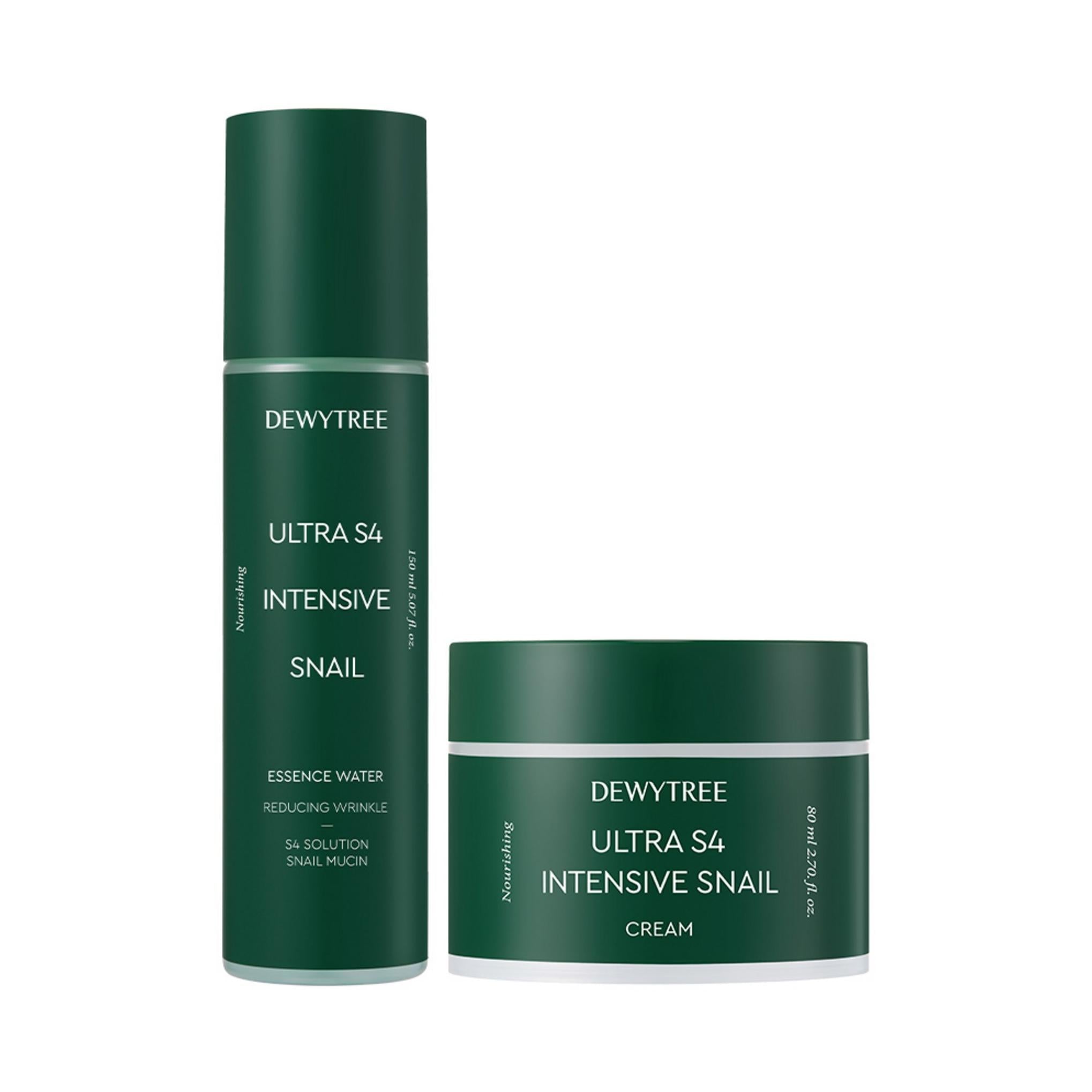 Dewytree Ultra S4 Intensive Snail Cream 80ml + Essence Water 150ml Set