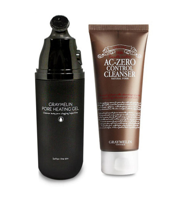 Grey Melin Jeju Volcanic Cluster + AC-ZERO Foam Cleanser Porenset