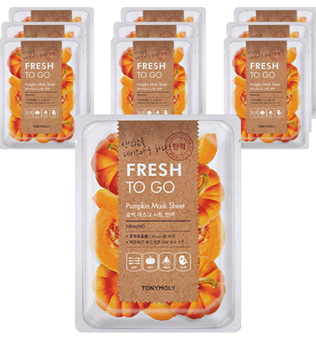 Masque en tissu Fresh To Go de TONY MOLY à la citrouille