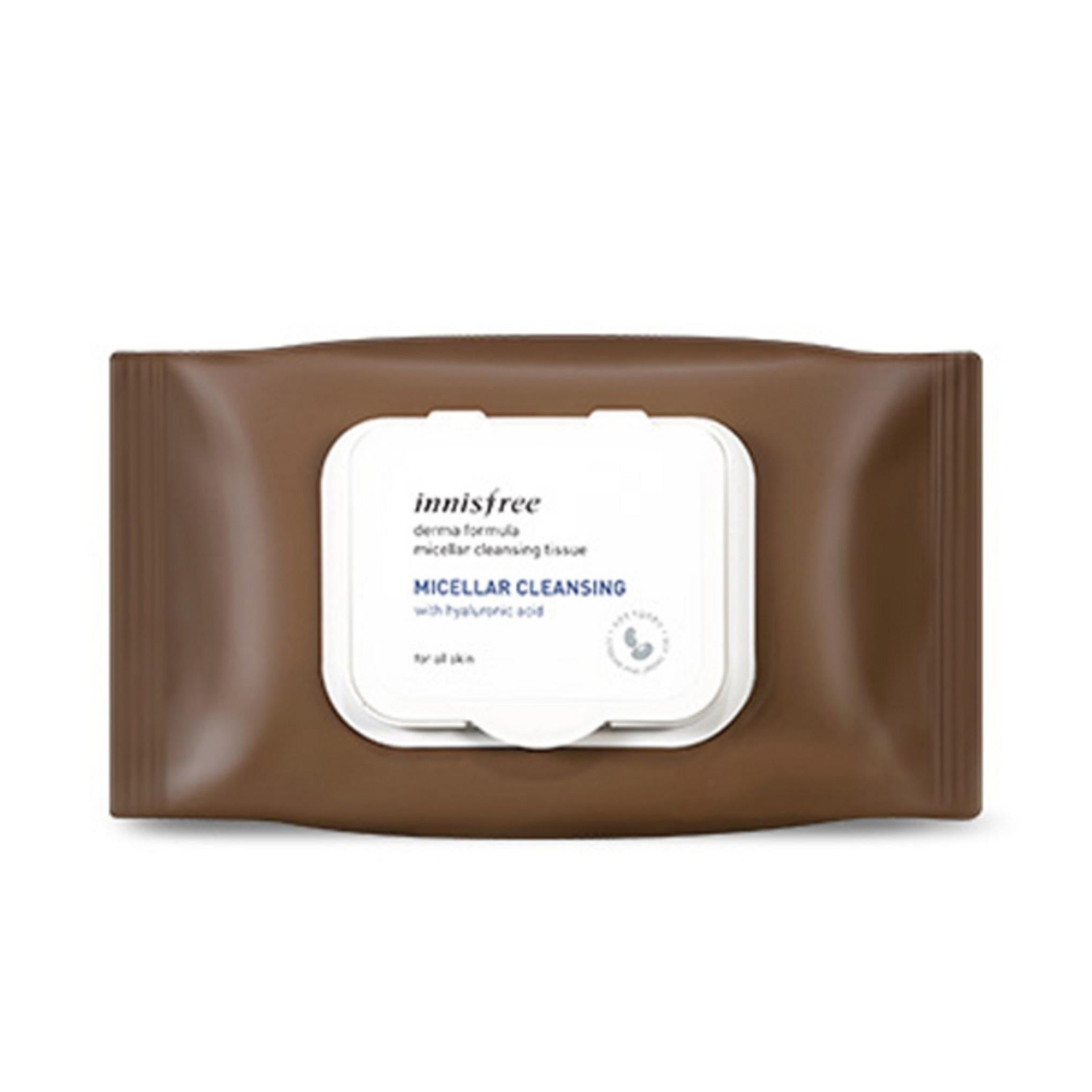 Мицеллярные очищающие салфетки Innisfree Derma Formula