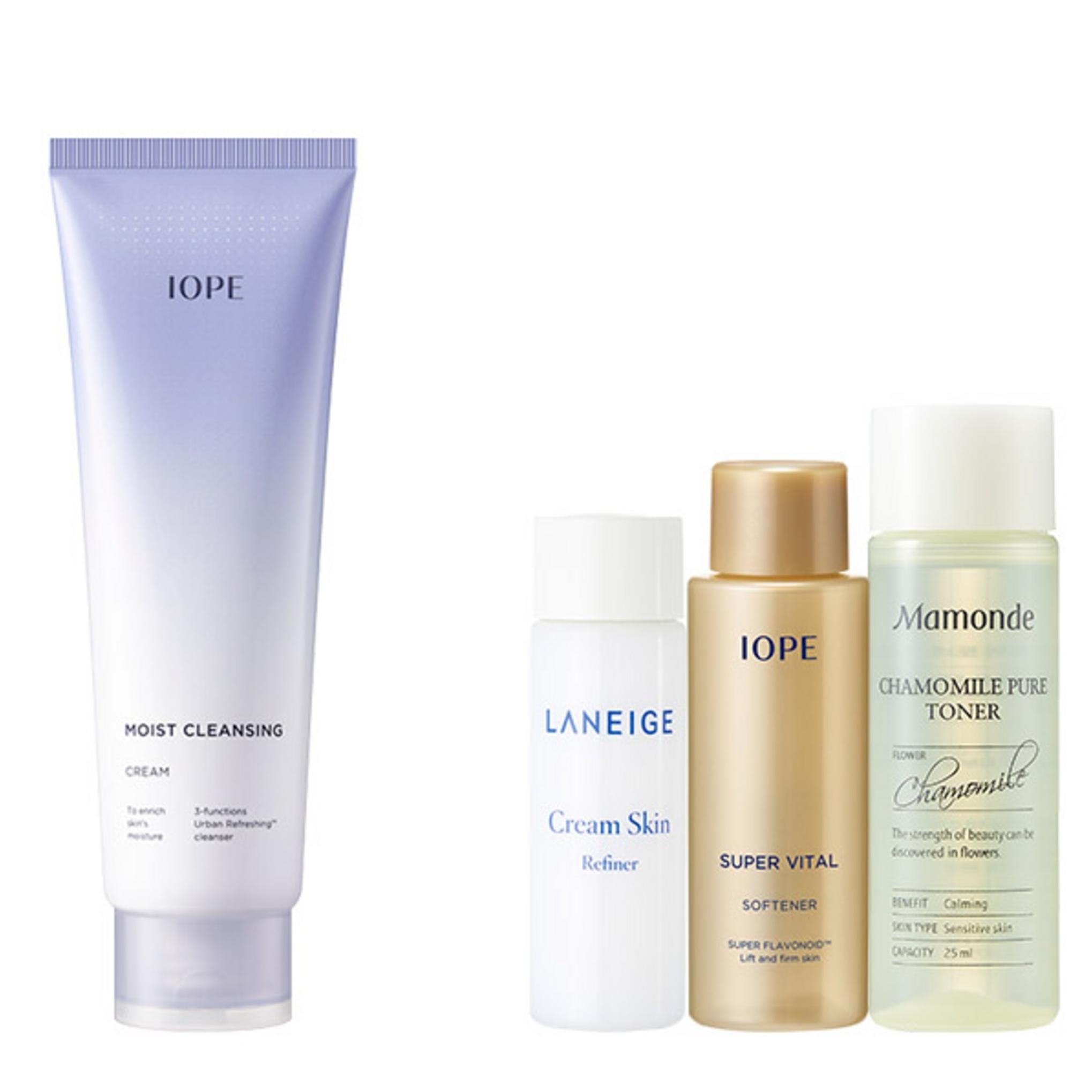 IOPE Crema Limpiadora Húmeda 180ml + Amorepacific Cuidado Básico 3 tipos