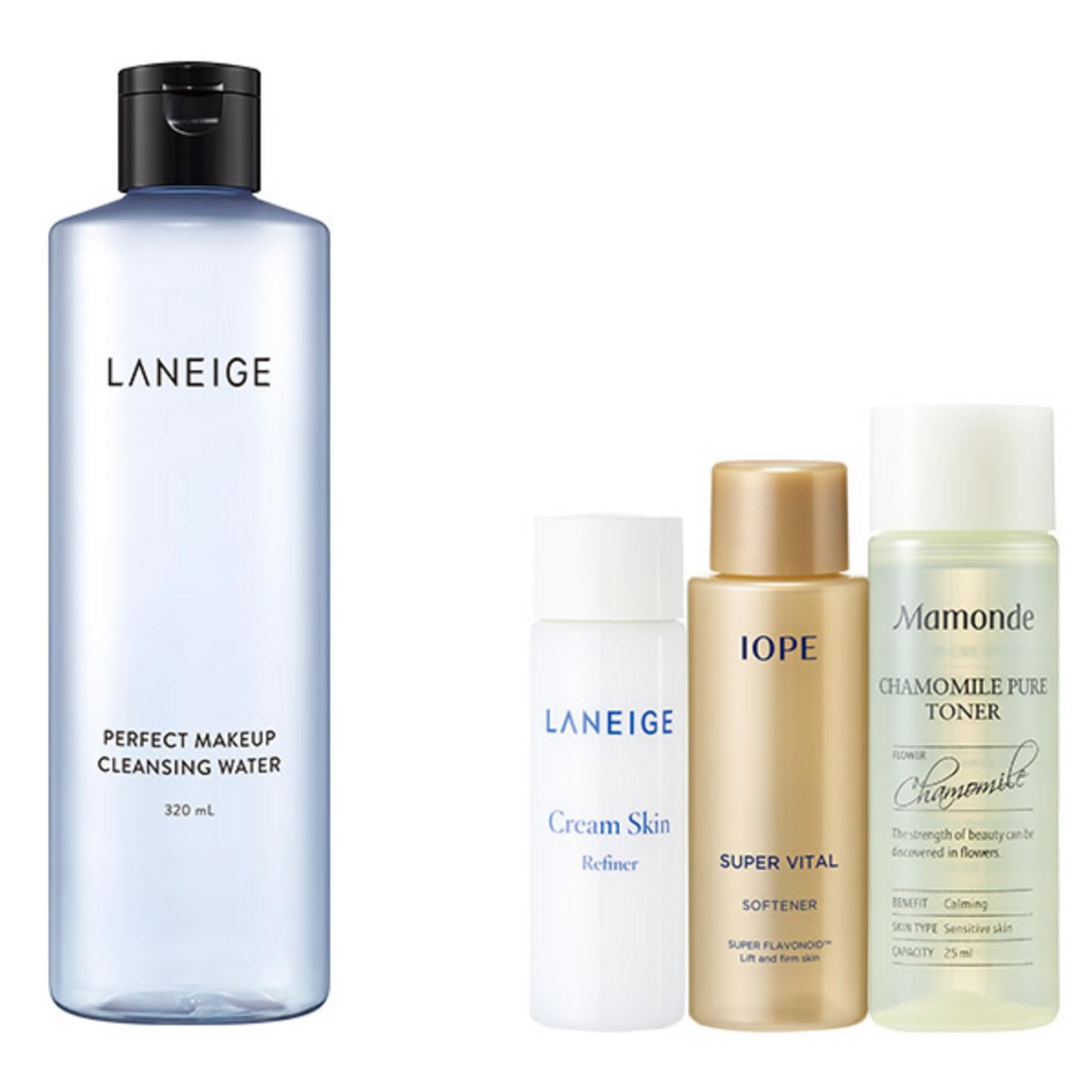 Laneige Acqua Detergente Perfetta per il Trucco 320ml + Amorepacific Cura Base 3 tipi