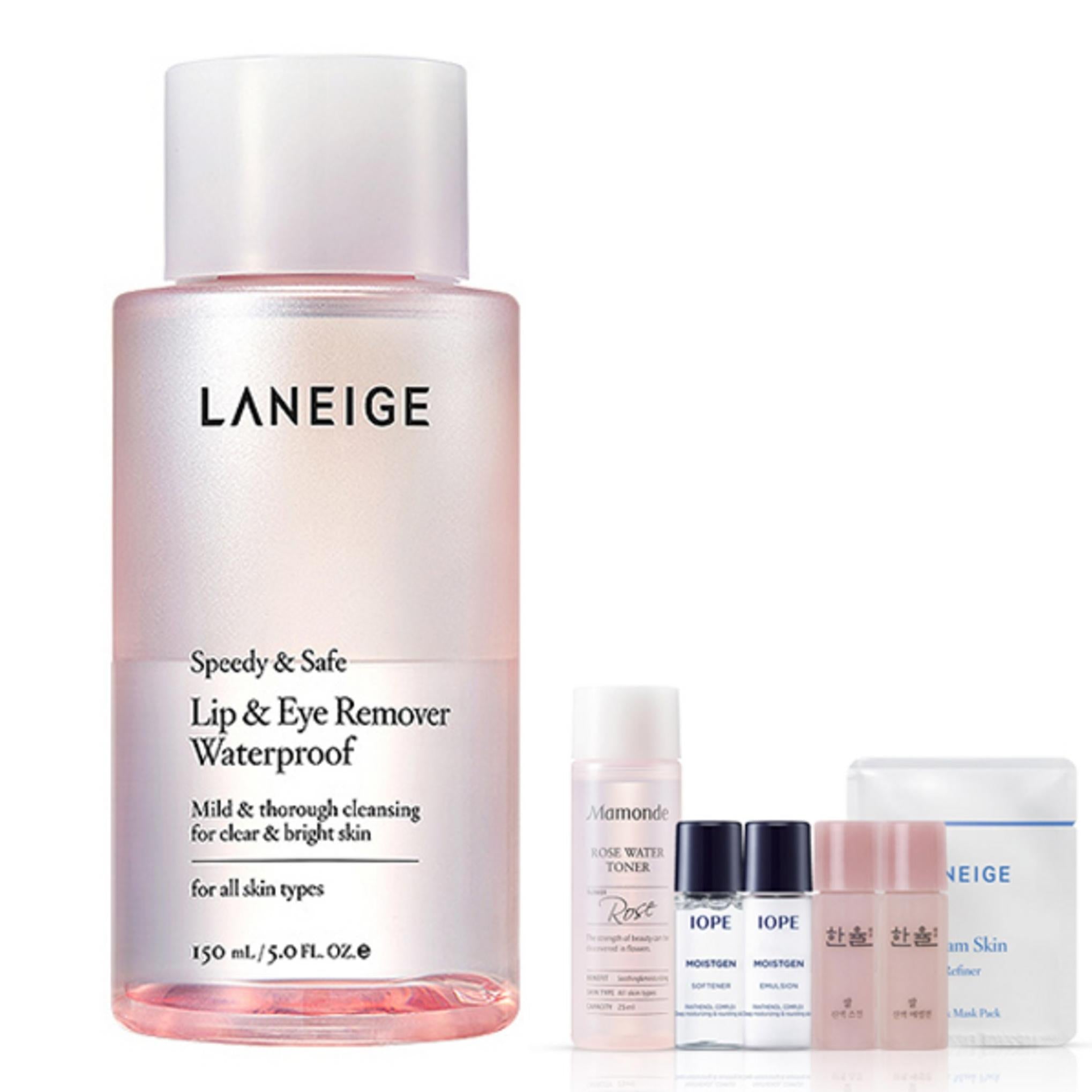 Laneige Lip & Eye Remover Waterproof 150ml + Premium Amarahan 6 types of basic care cosmetics