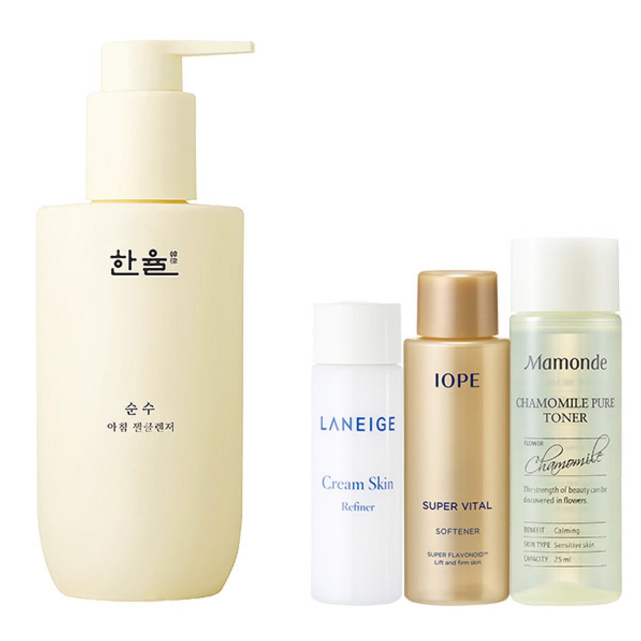 Hanyul Pure Morning Gel Cleanser 200ml + Amorepacific Basic Care 3 types