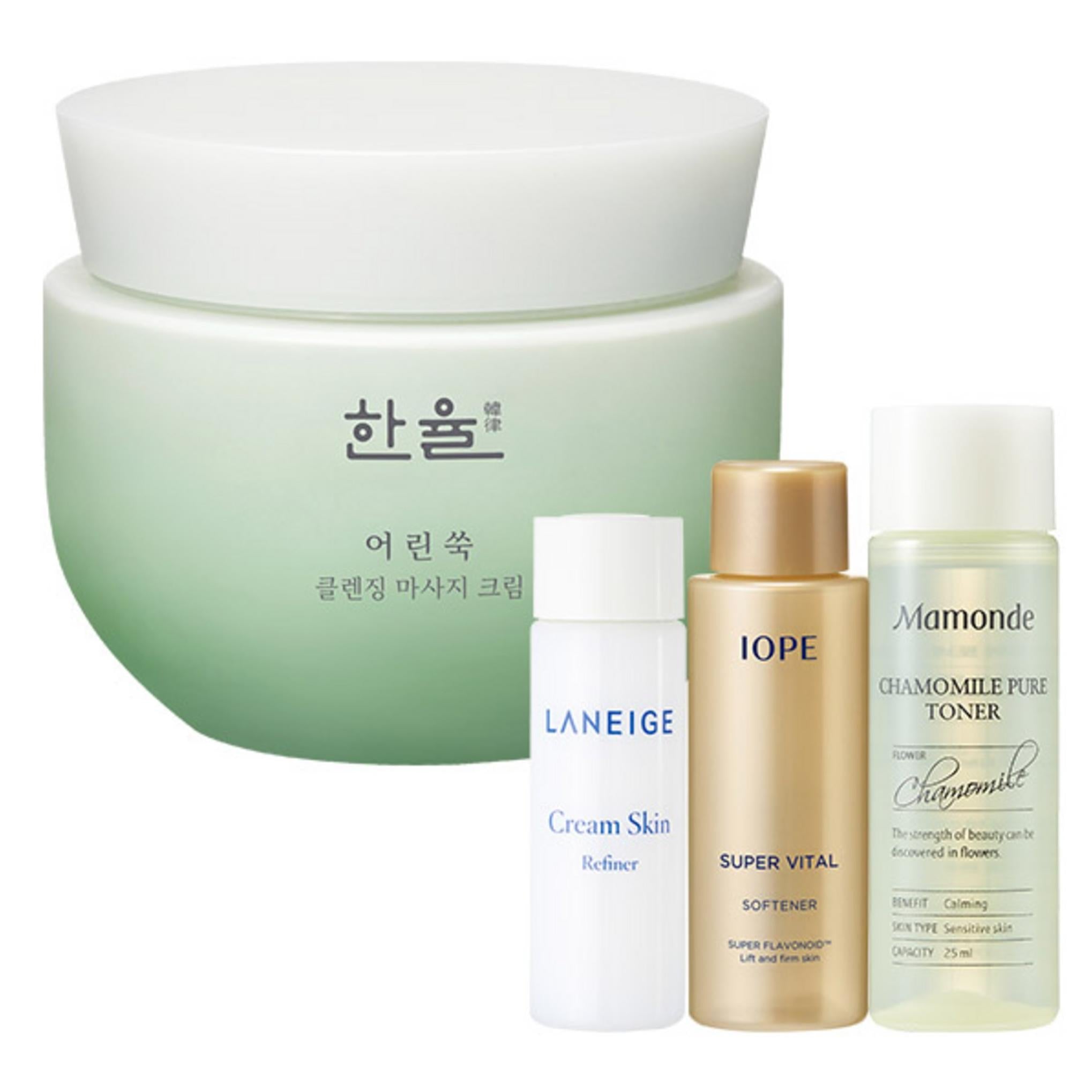 Hanyul Artemisia Cleansing Massage Cream 250ml + Amorepacific Basic Care 3 types