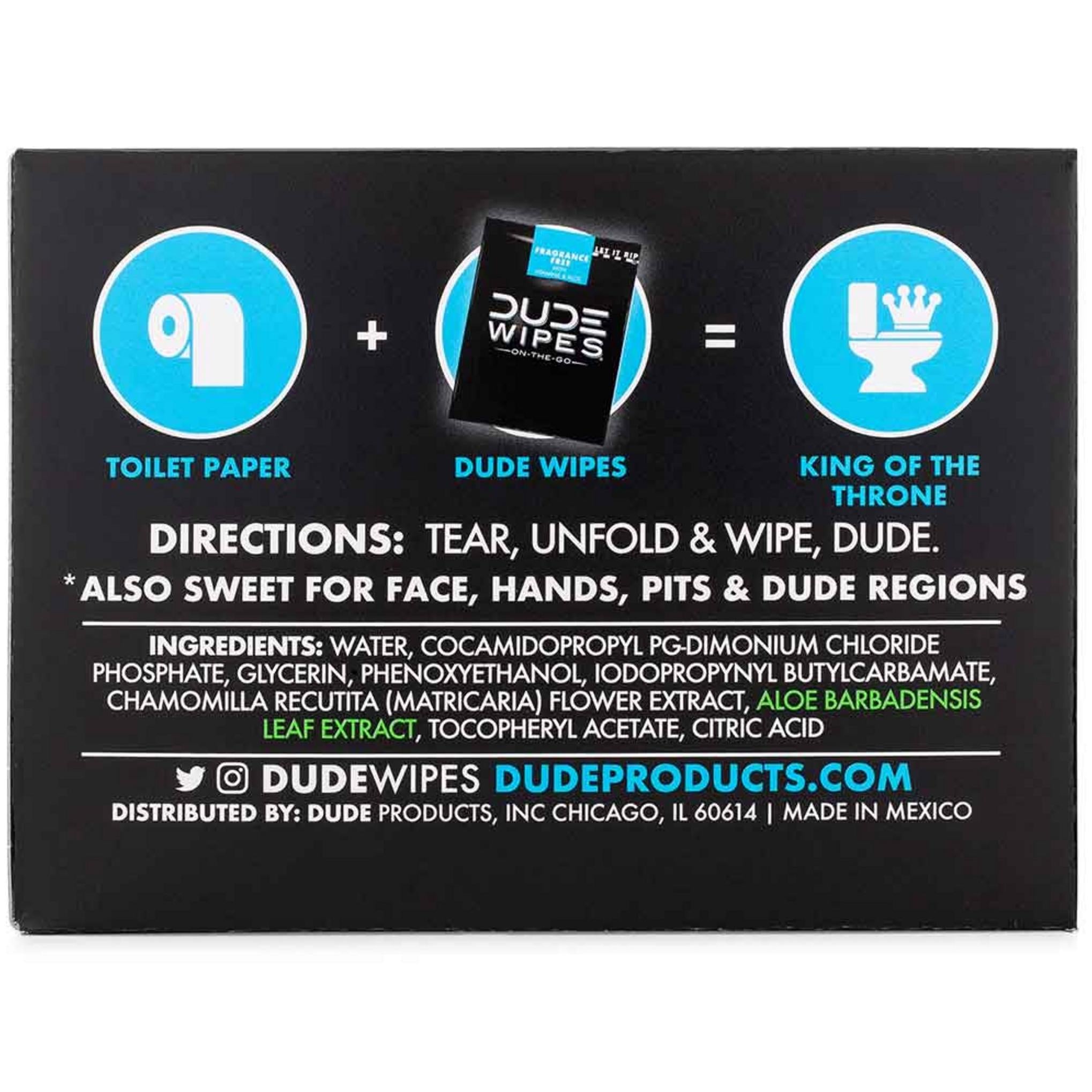 Дорожный набор салфеток Dude Wipe Plushable 14,5 x 19,8 см