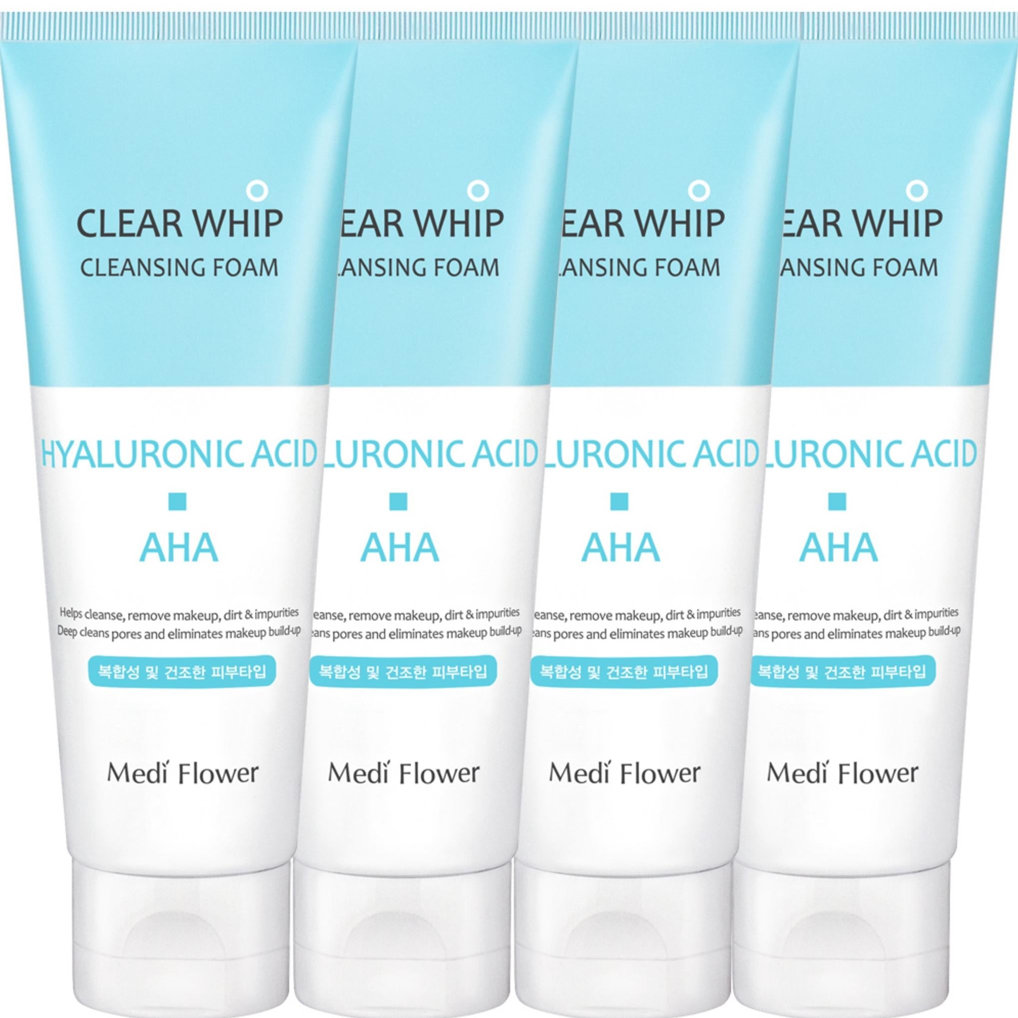 Medi Flower Clear Whip Espuma Limpiadora Ácido Hialurónico