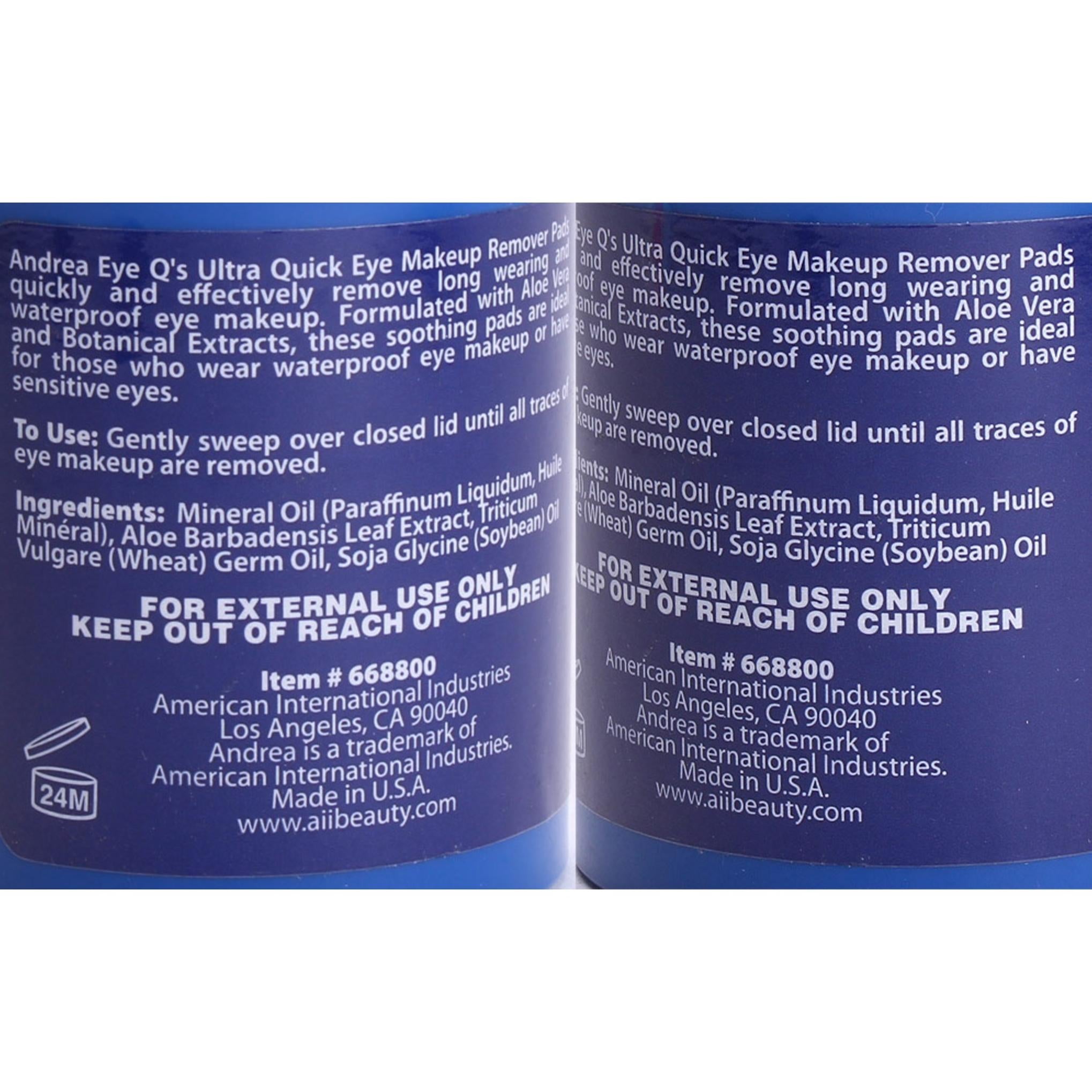Andrea Eye Q's Makeup Remover Pad Ultra Rápido