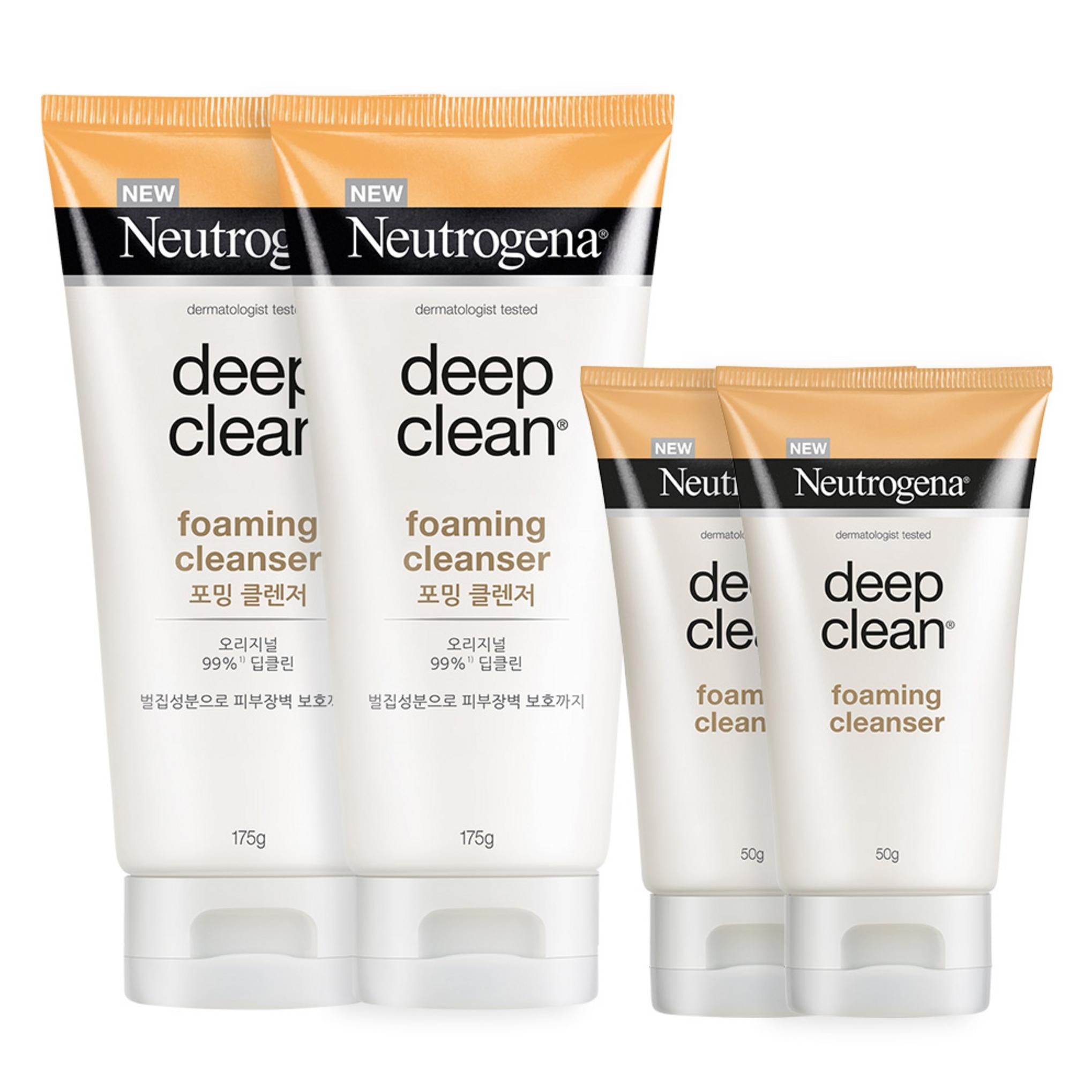 نيوتروجينا منظف رغوي عميق التنظيف 175 جم × 2 قطعة + 50 جم × 2 قطعة