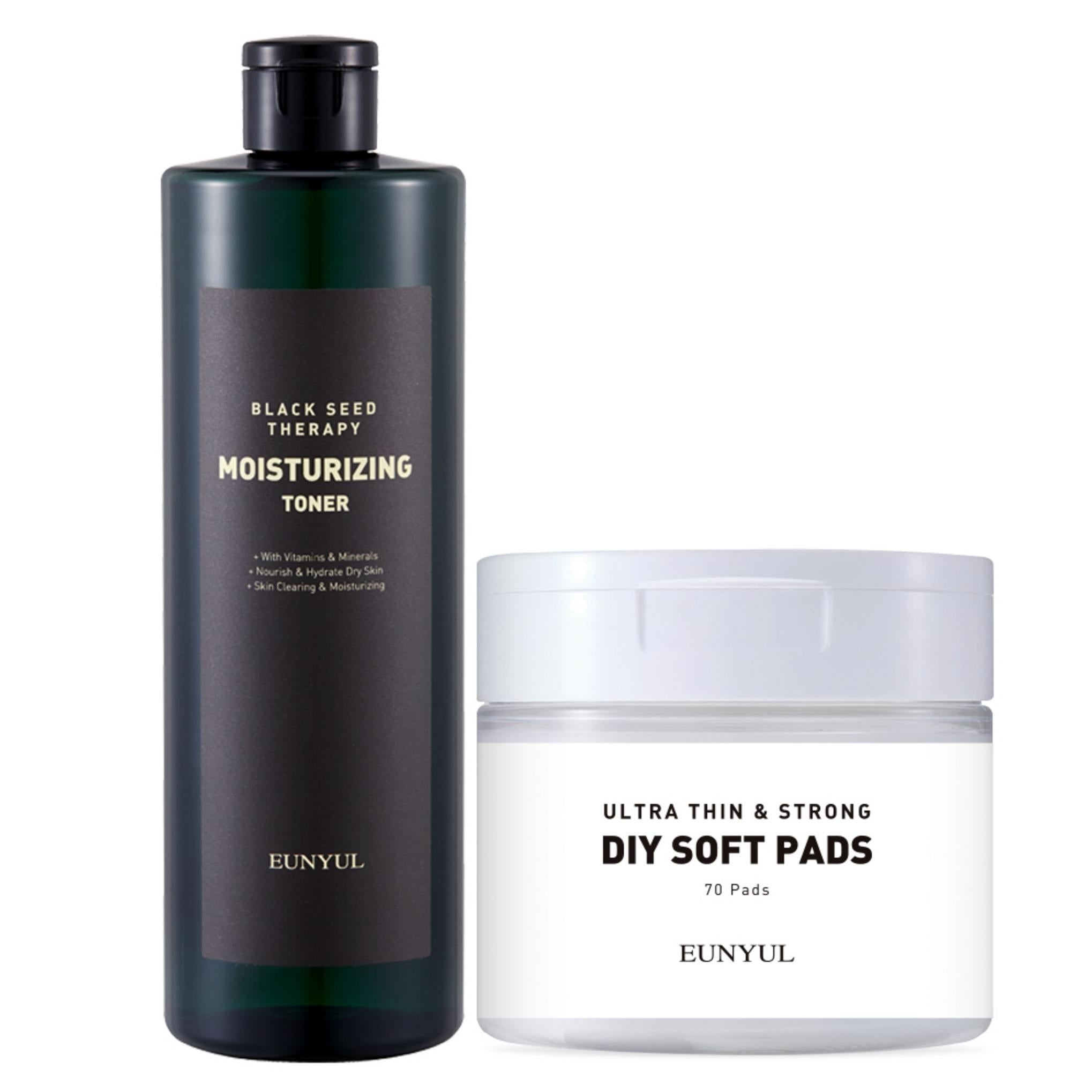 Eunyul Black Seed Therapy Tonique hydratant + 70 tampons