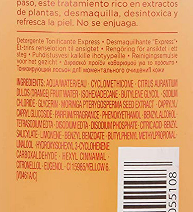 Limpiador facial de un solo paso con extracto de naranja de Clarins