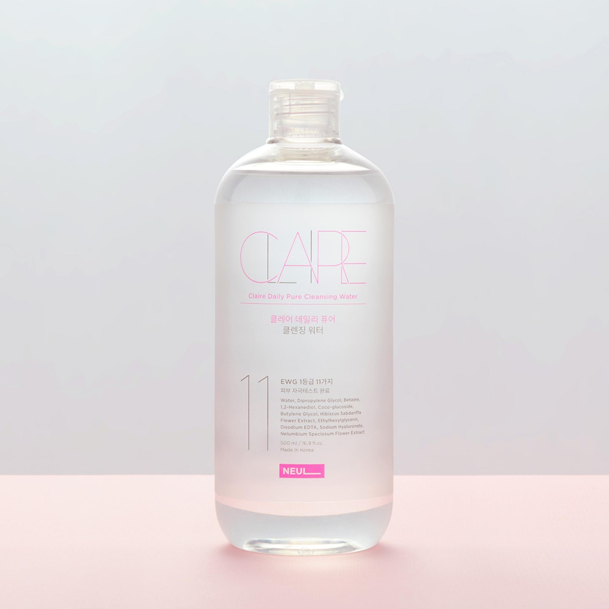 Água de limpeza diária pura Always Claire