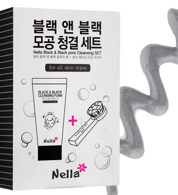 Nella Black & Black Espuma de Limpeza 50g + Pincel