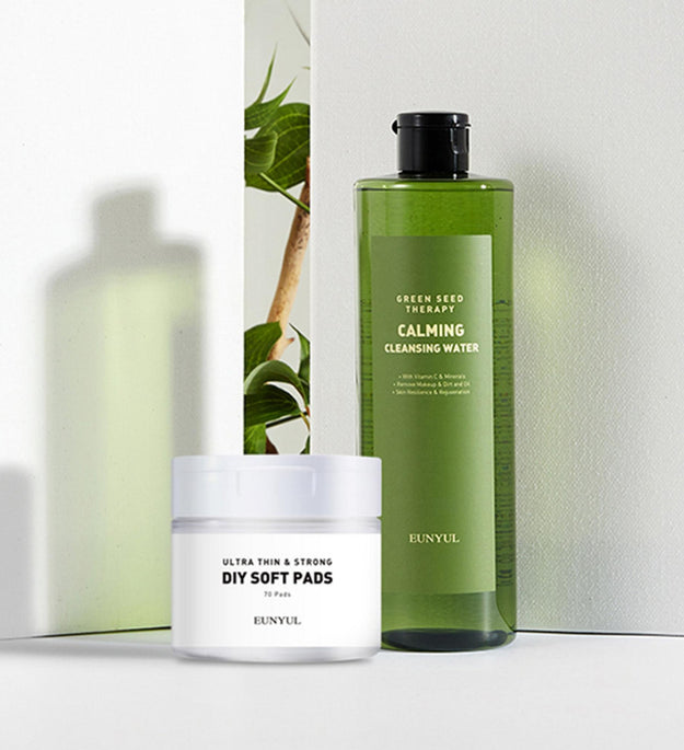 Eunyul Green Seed Therapy Agua Limpiadora Calmante 500ml + Almohadilla 70p Set