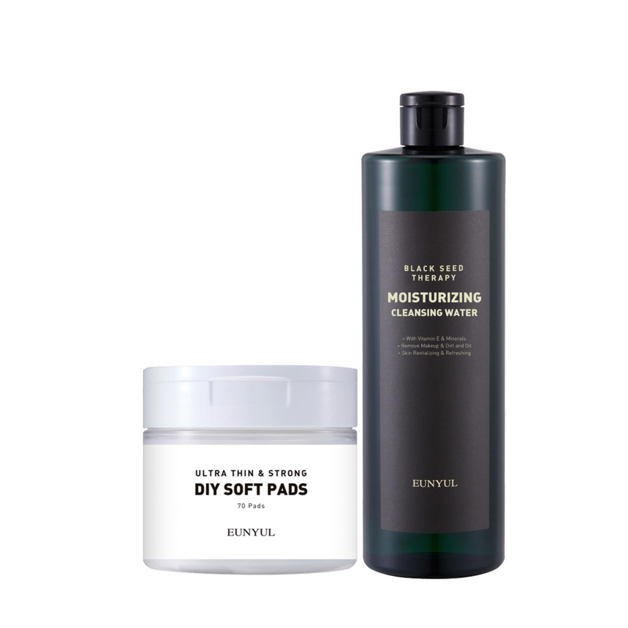 Eunyul Black Seed Therapy Eau Nettoyante Hydratante 500 ml + Pad 70p Set