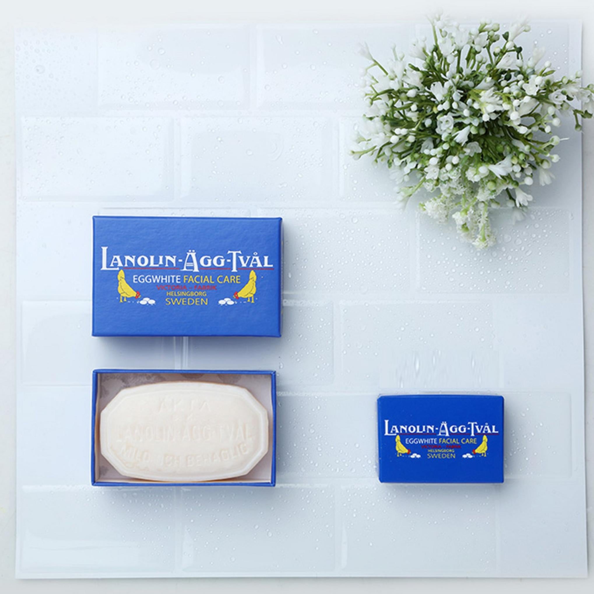 Шведский набор для лица с яйцом, масляным ланолином и розовой водой, 2 комплекта