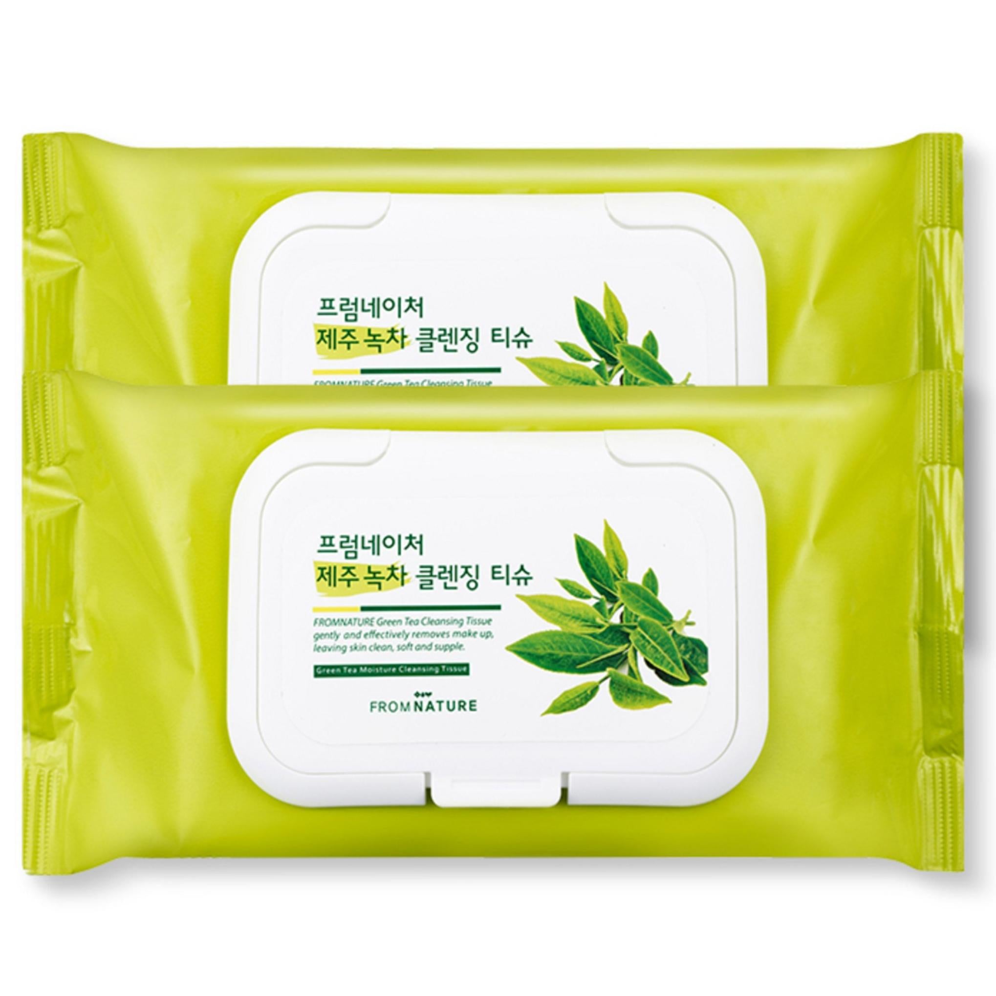 Очищающие салфетки Fromnature Jeju Green Tea