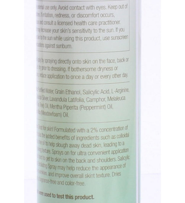 Spray exfoliant topique à l'acide salicylique Lifeflow Health